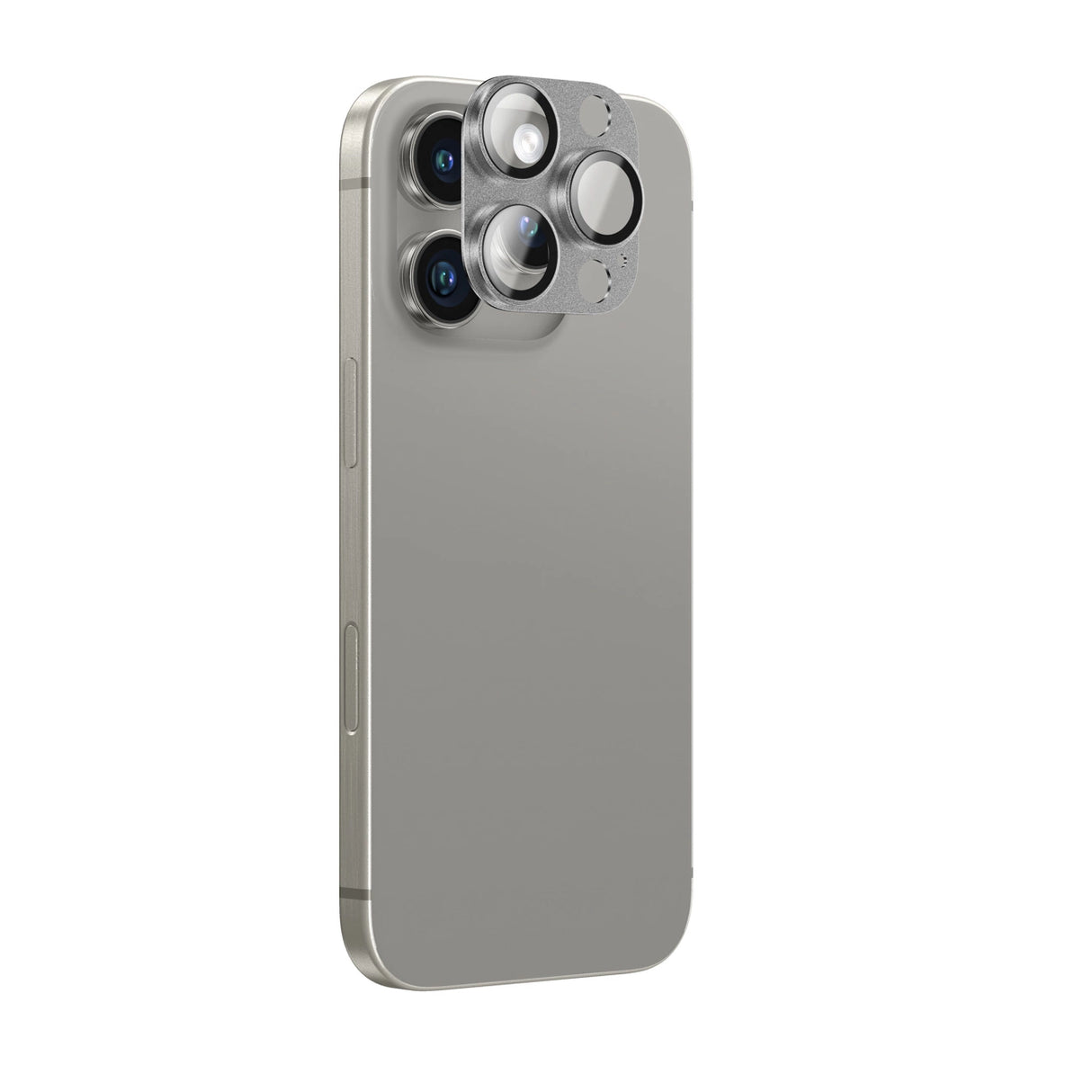 AmazingThing Aviation-Grade Alloy temperet glas objektiv til iPhone 16 Pro / 16 Pro Max kamera objektiv - Grå