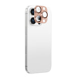 AmazingThing Aviation-Grade Alloy tempereret glas objektiv til iPhone 16 Pro / 16 Pro Max kamera objektiv - Rose Gold