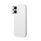 AmazingThing AR Aluminium 2 Lens Glass med Kamera Lens Frame til iPhone 16 / 16 Plus - sort