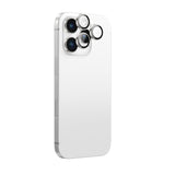 AmazingThing AR Aluminium 3 Lens Glass med Kamera Lens Frame til iPhone 16 Pro / 16 Pro Max - Silver