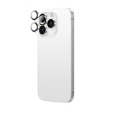 AmazingThing AR Aluminium 3 Lens Glass med Kamera Lens Frame til iPhone 16 Pro / 16 Pro Max - Silver
