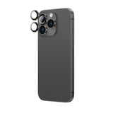 AmazingThing AR Aluminium 3 Lens Glass med Kamera Lens Frame til iPhone 16 Pro / 16 Pro Max - sort