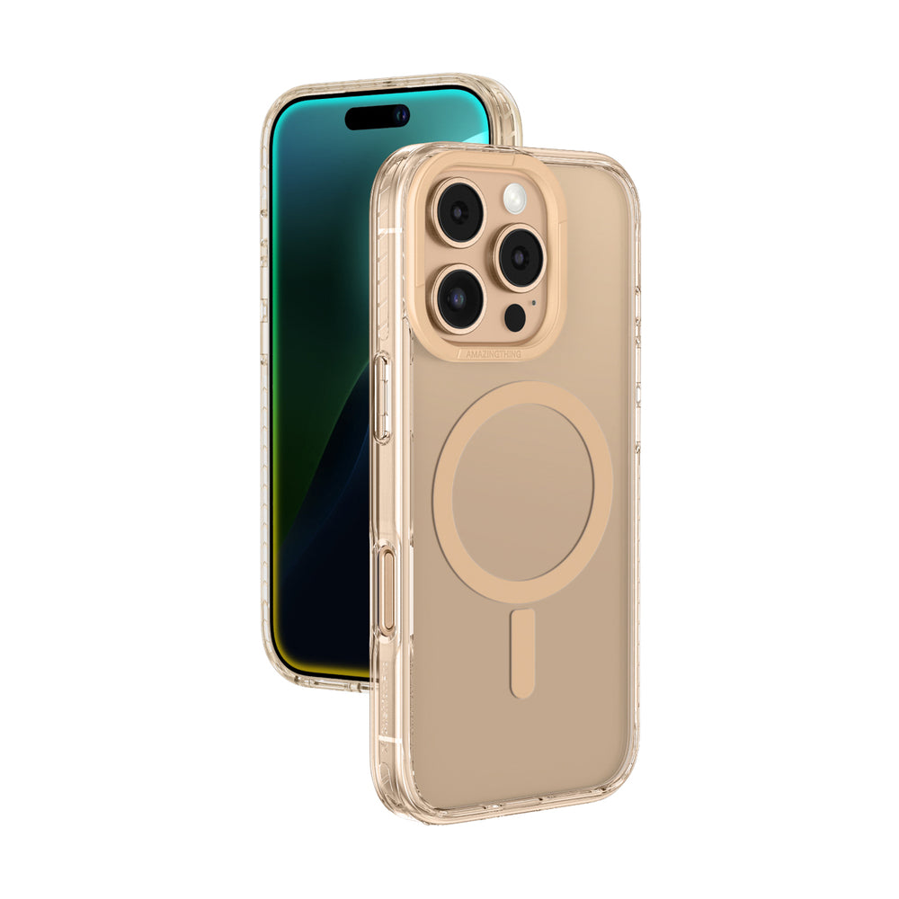 AmazingThing Titan Pro Mag Case med magnetisk ring til iPhone 16 Pro - Rose Gold