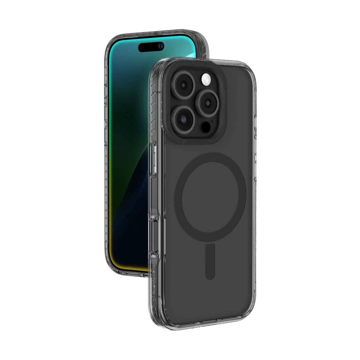 AmazingThing Titan Pro Mag Case med magnetisk ring til iPhone 16 Pro Max - sort