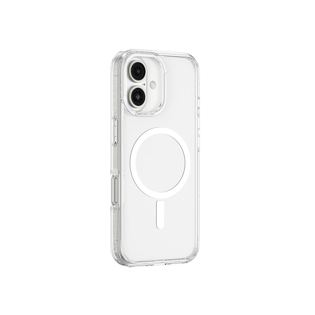 AmazingThing Titan Pro Mag Case med magnetisk ring til iPhone 16 Plus - gennemsigtig