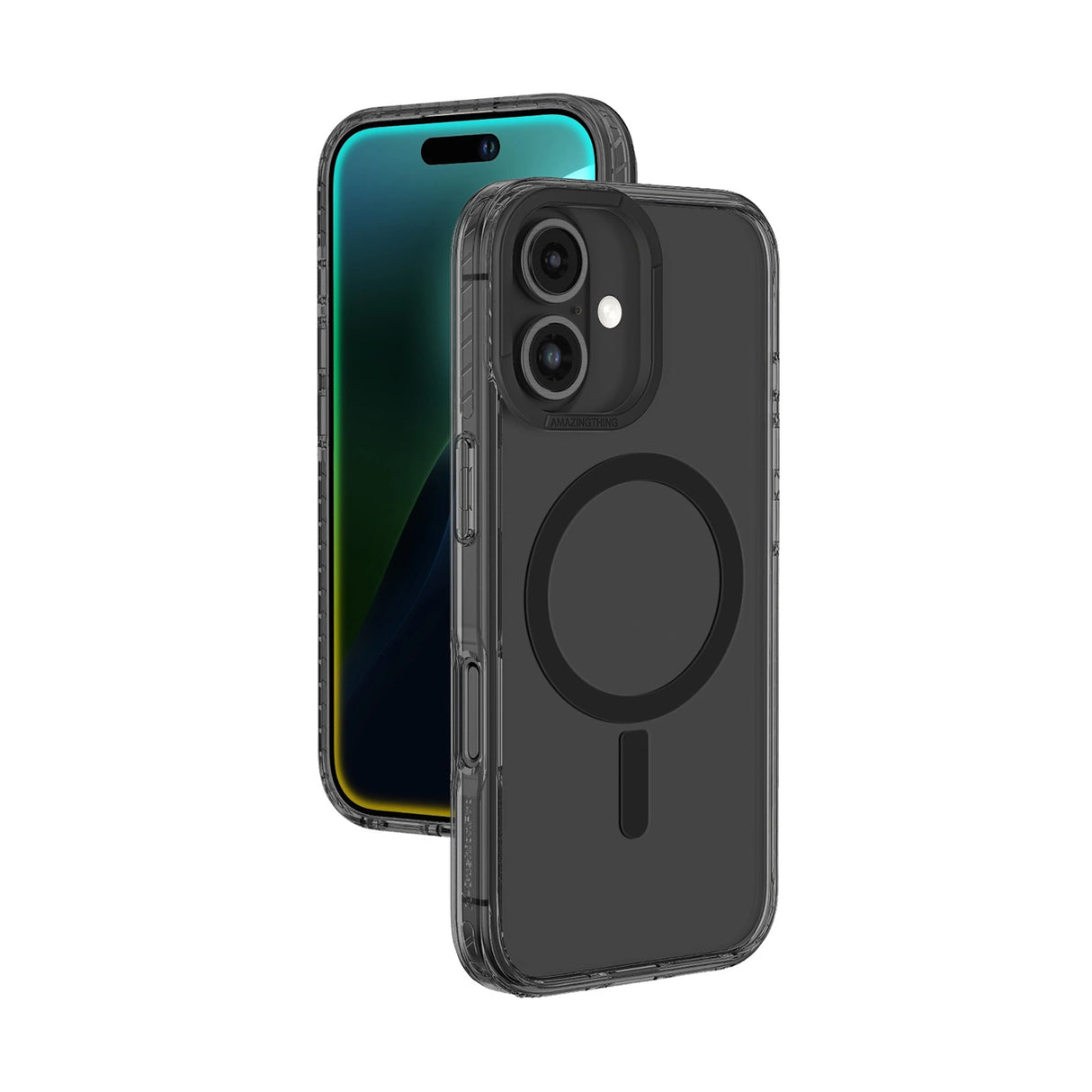 AmazingThing Titan Pro Mag Case med magnetisk ring til iPhone 16 Plus - sort