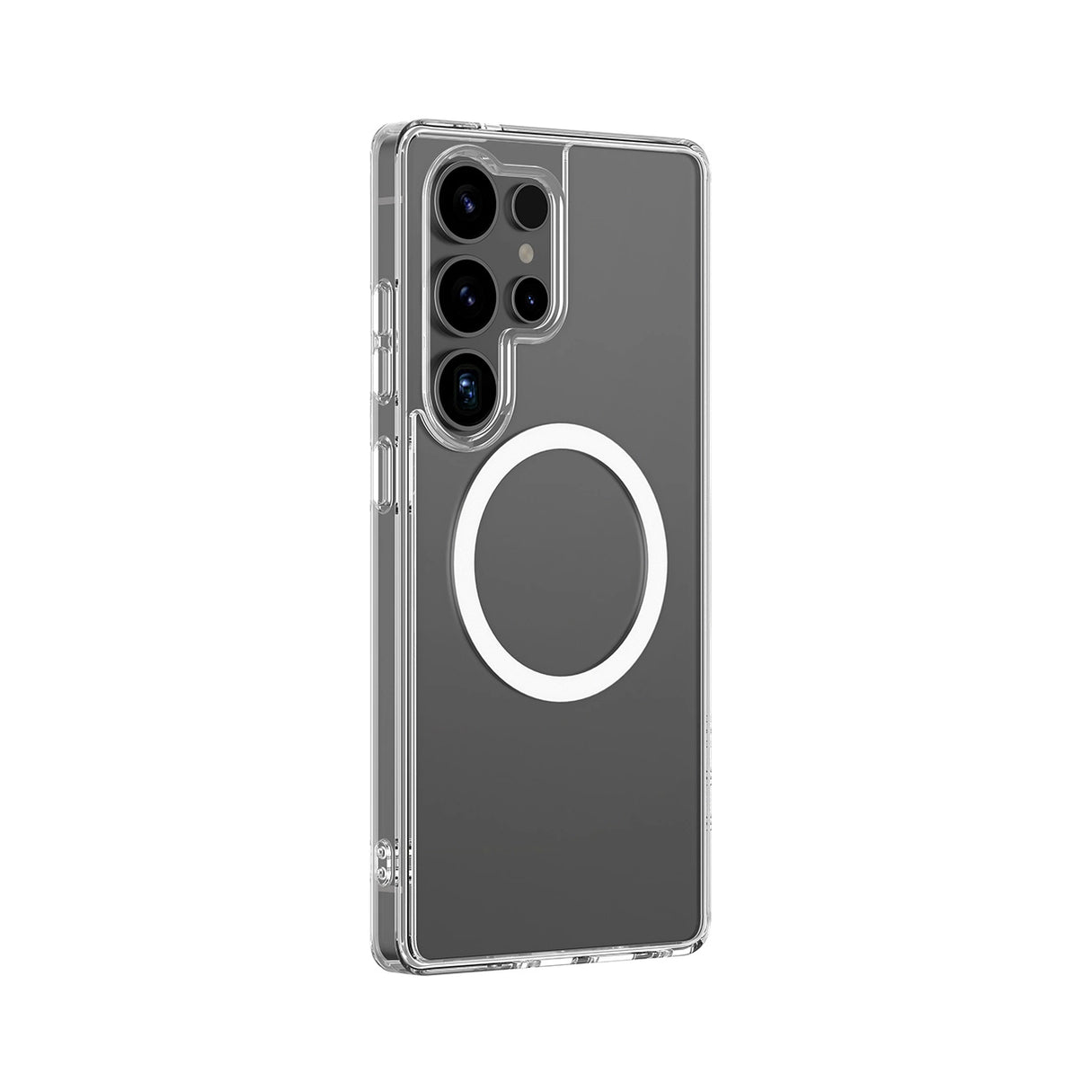 AmazingThing Minimal Mag Case med Magnetisk Ring til Samsung Galaxy S25 Ultra - Transparent