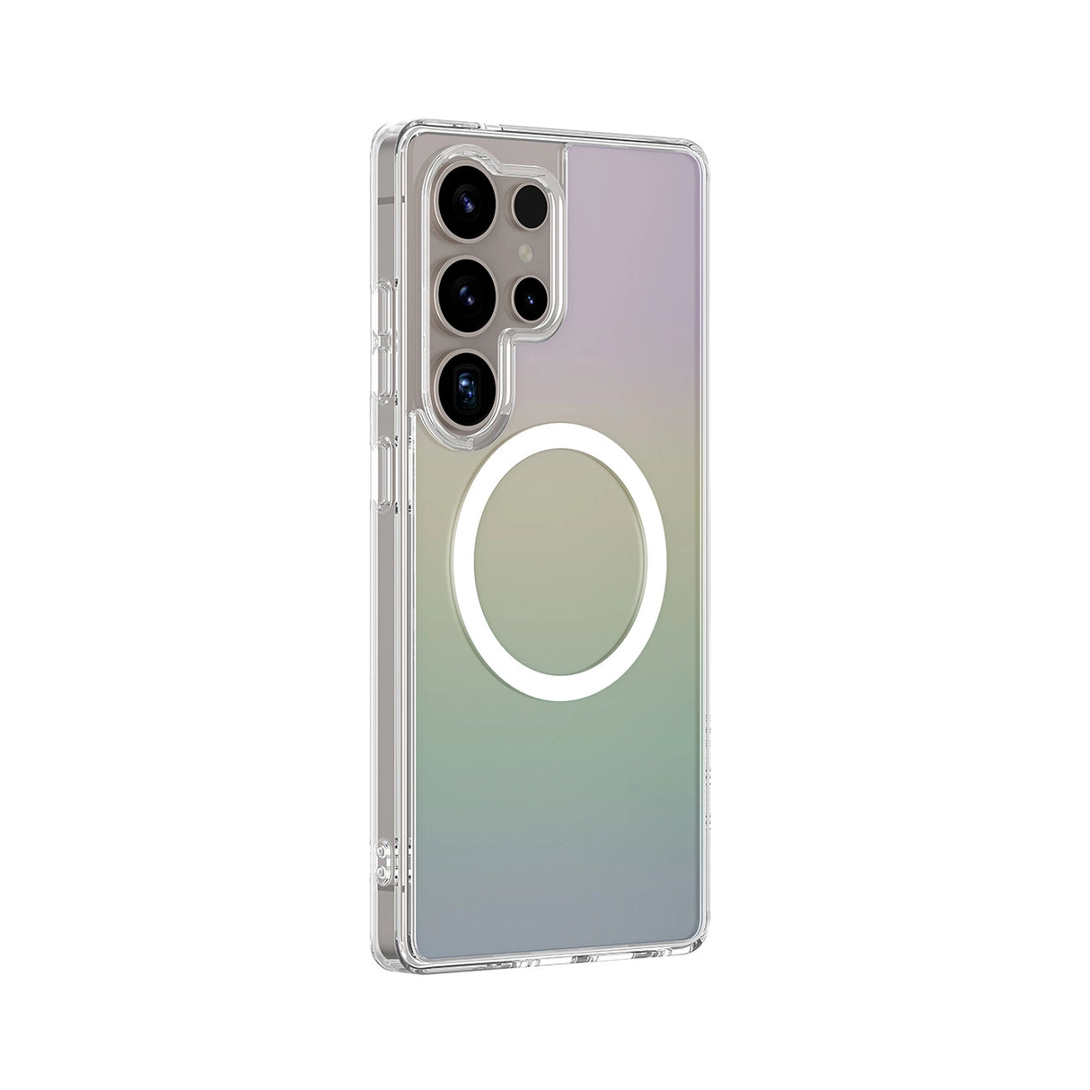 AmazingThing Minimal Mag Case med Magnetisk Ring til Samsung Galaxy S25 Ultra - Iridescent