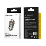 Wozinsky 65W Biloplader USB-C PD 65W / USB-A 45W QC 3.0 - sort