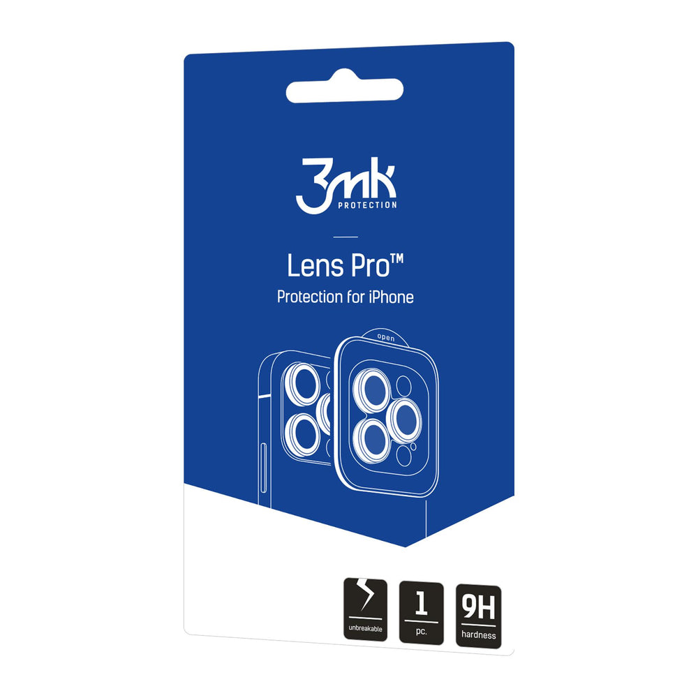 3mk Lens Protection Pro Camera Lens Glass til Apple iPhone 17 Pro /17 Pro Max - sort