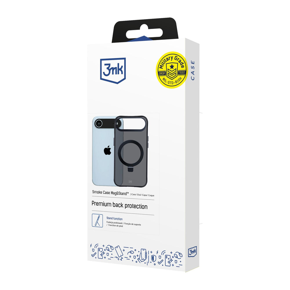 3mk Smoke Case Mag&Stand for iPhone Air - sort