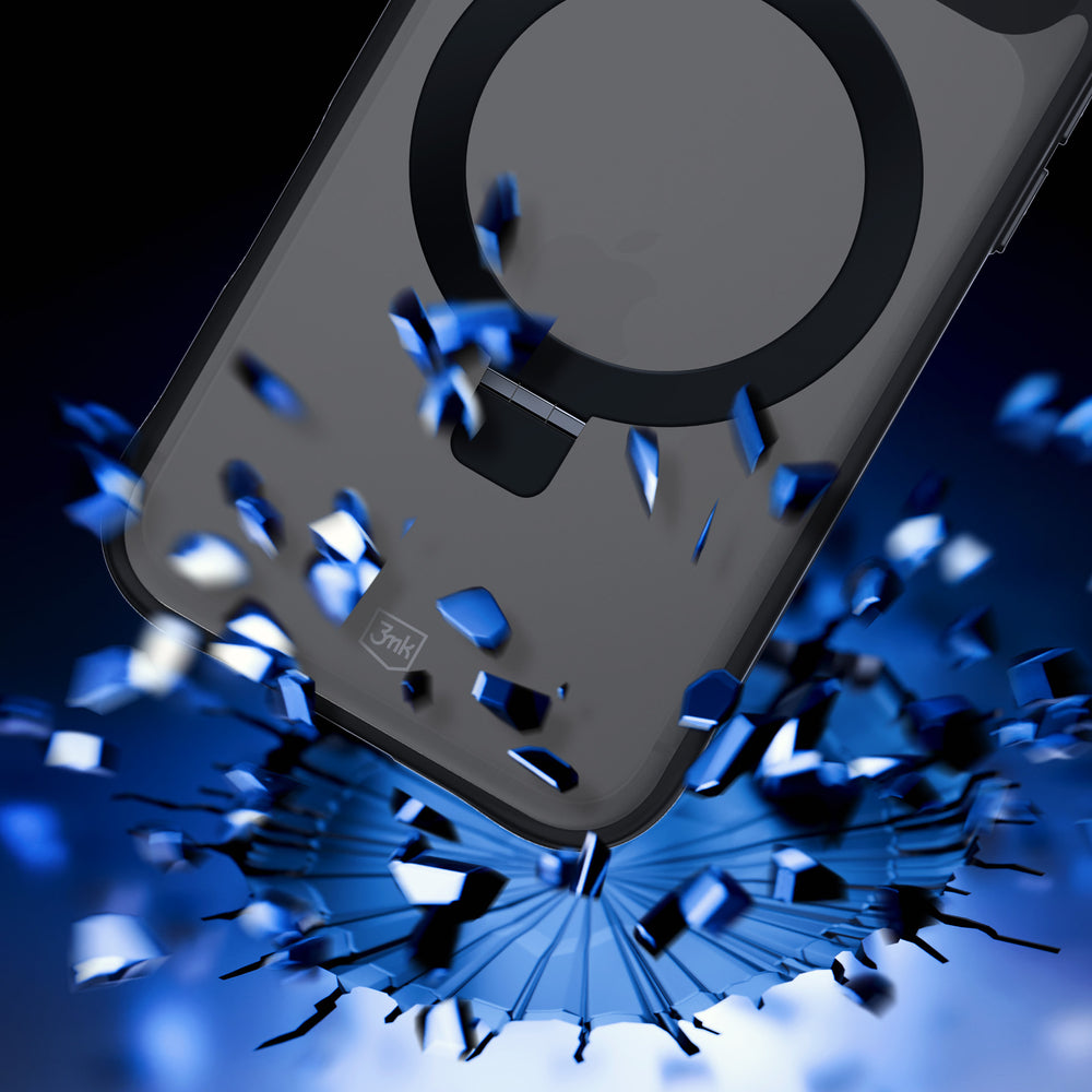 3mk Smoke Case Mag&Stand til iPhone 17 Pro - sort