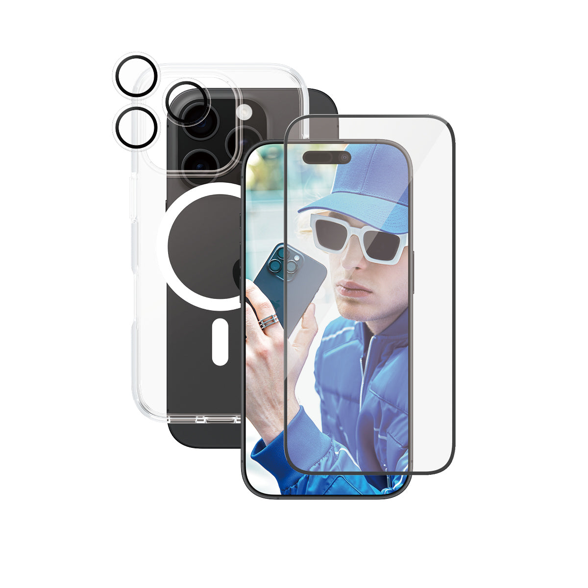 PanzerGlass CARE by ® Flagship 3-i-1 Pakke iPhone 16 Pro