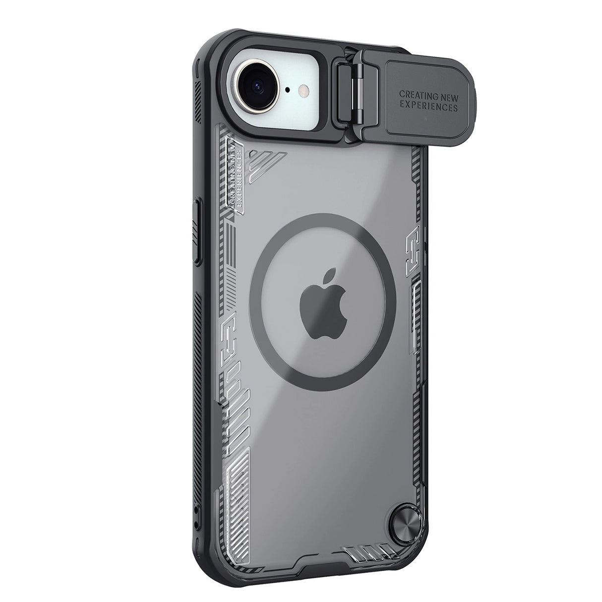 Nillkin Iceblade Prop Magnetic Case med Lens Cover og Stand for iPhone 16e - sort