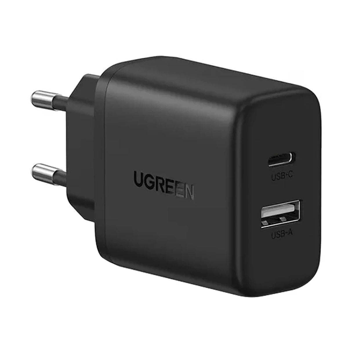 Ugreen X227 20W GaN Wall Charger 1x USB-A 1x USB-C - sort