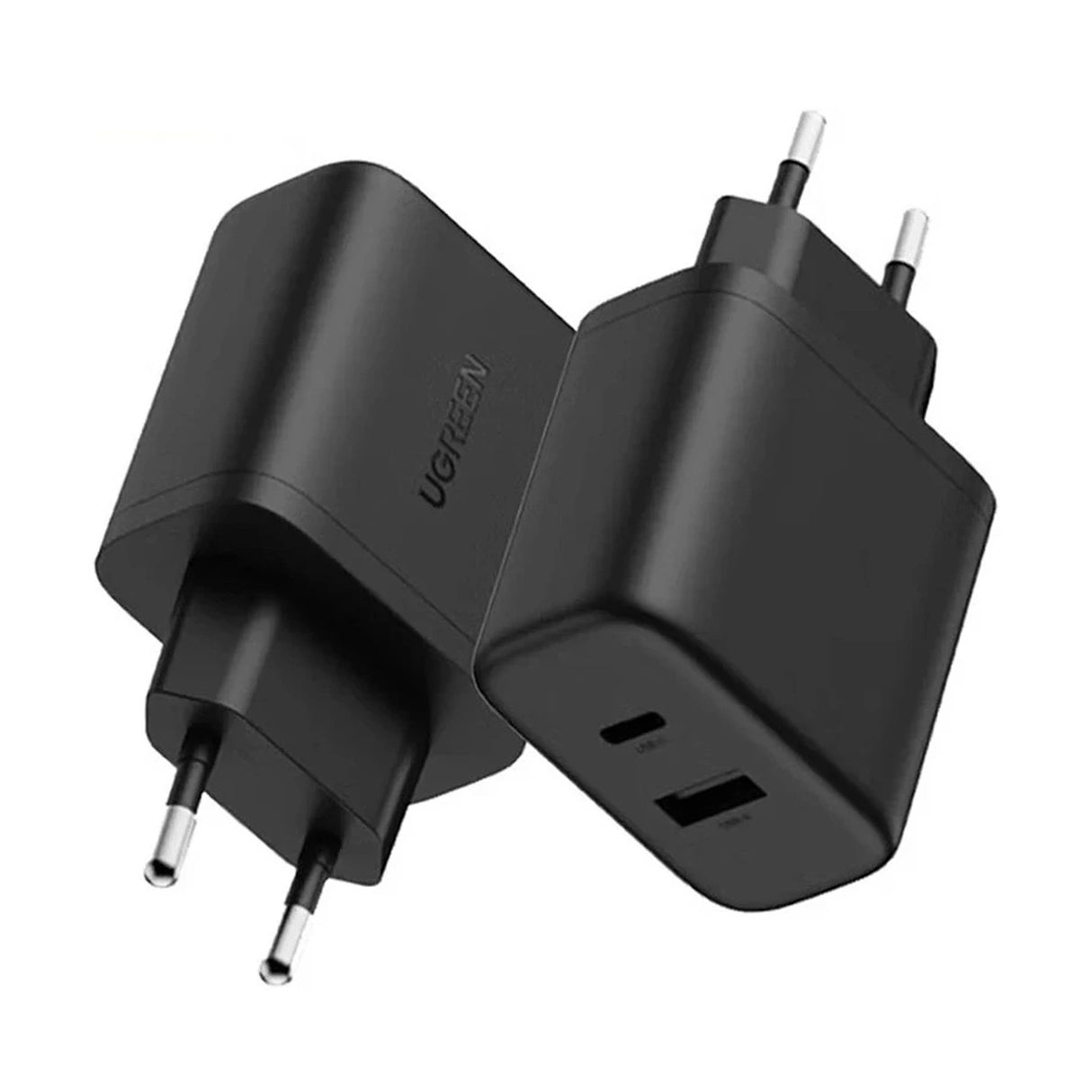 Ugreen X227 20W GaN Wall Charger 1x USB-A 1x USB-C - sort