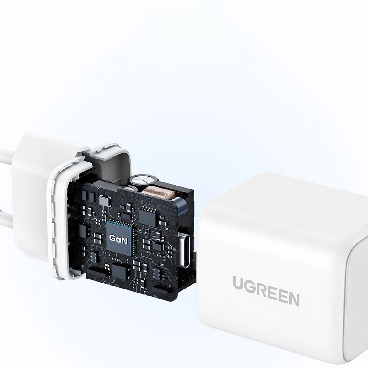 Ugreen X513 30W GaN 1x USB-C Wall Charger - hvid