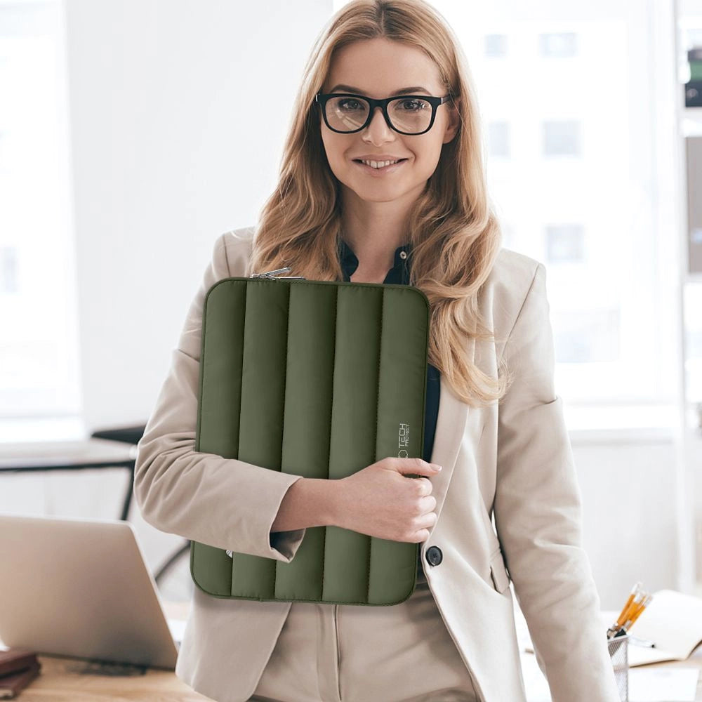 Tech-Protett Fluffy Laptop Bag 15-16 - Grøn