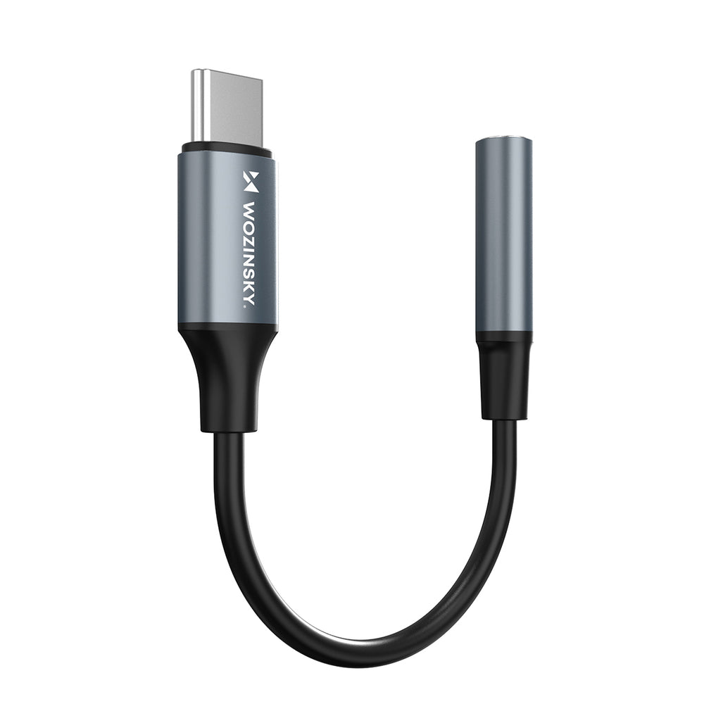 Wozinsky WACM-01 USB-C Adapter - 3,5 mm Mini Jack - sort