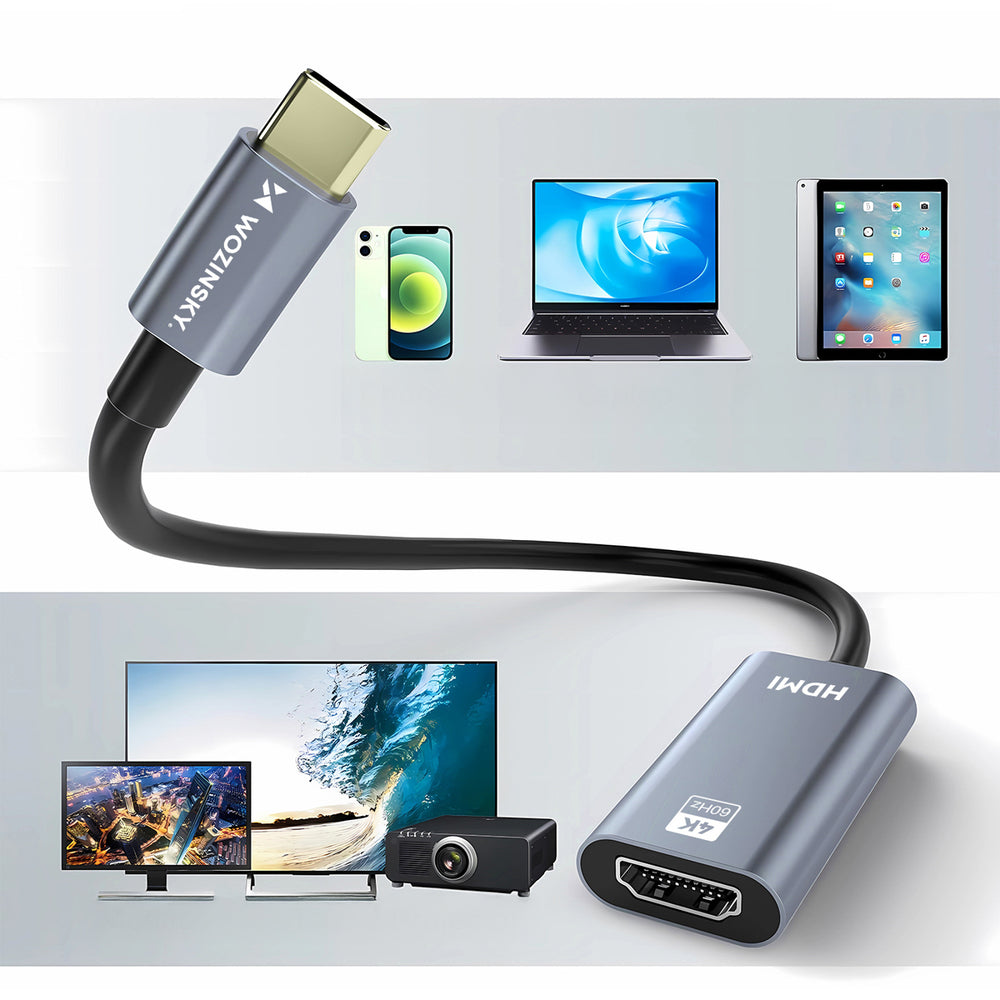 Wozinsky WACH-01 USB-C - HDMI 4K 60Hz Adapter - sort