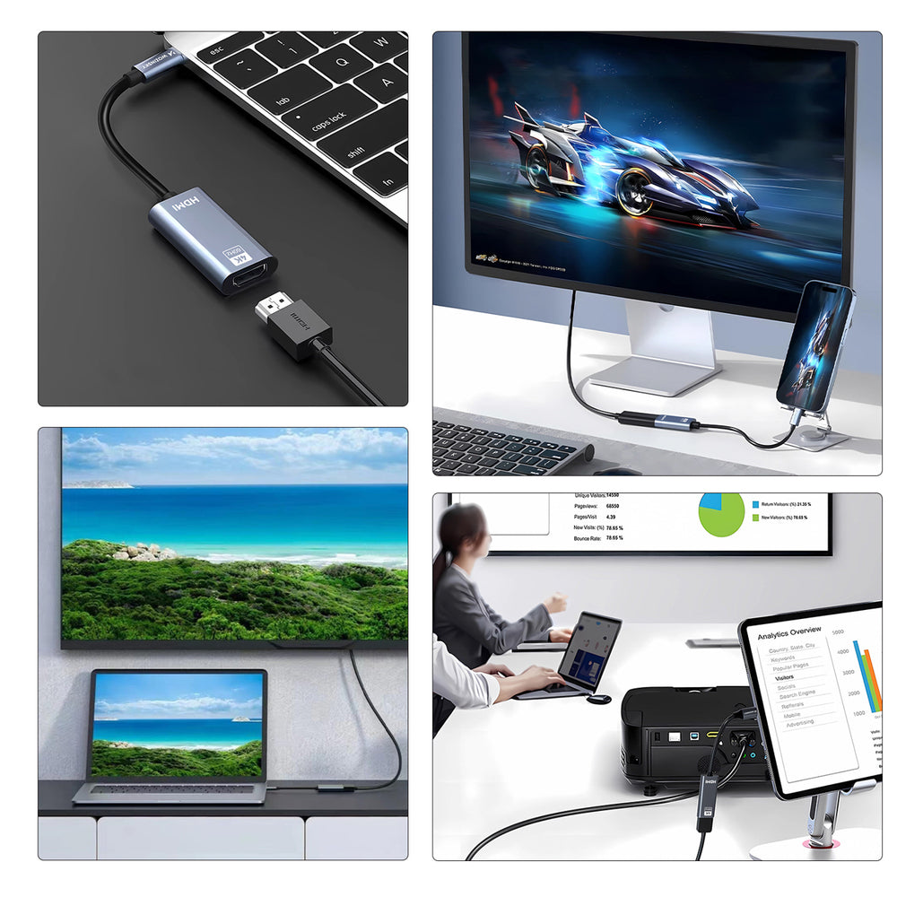 Wozinsky WACH-01 USB-C - HDMI 4K 60Hz Adapter - sort