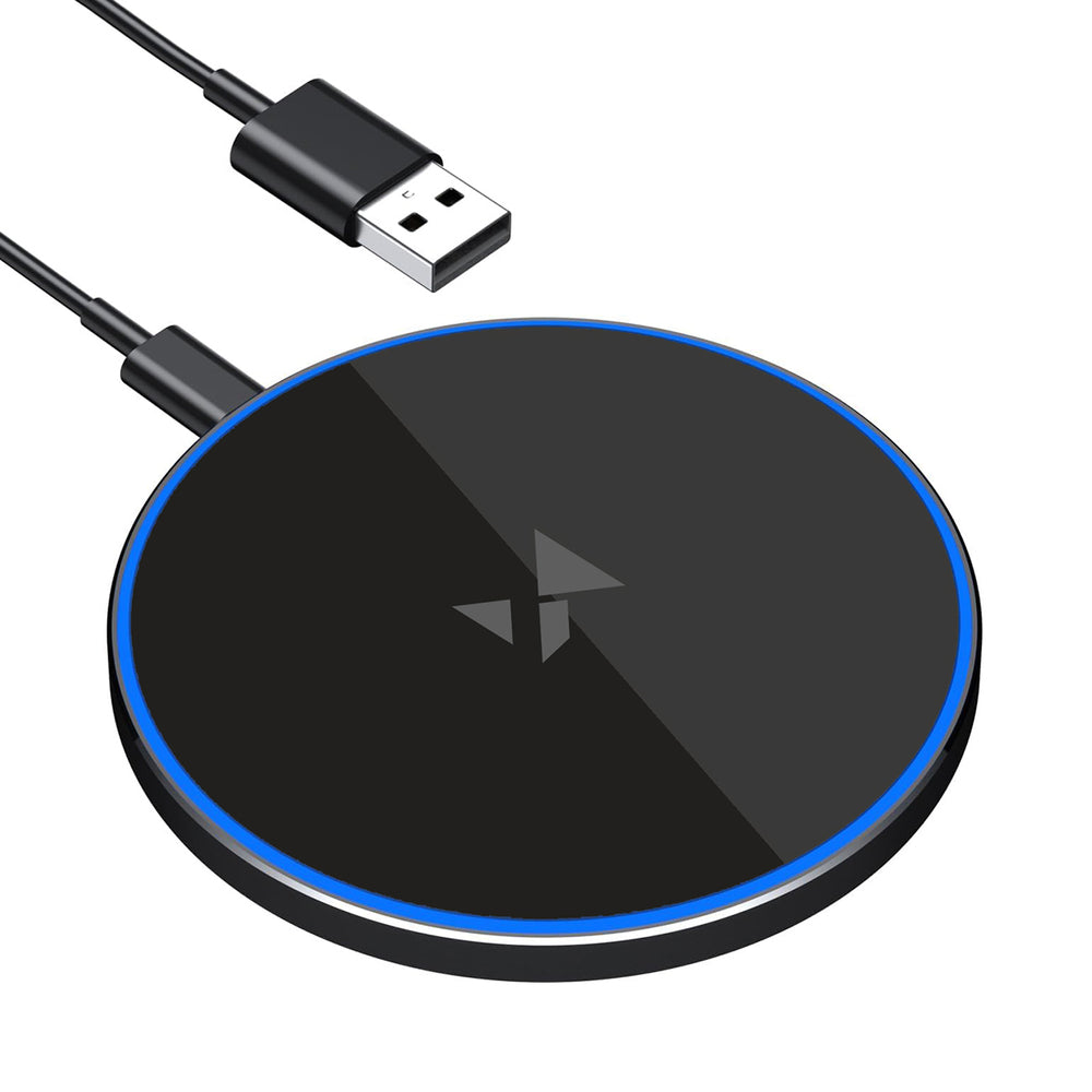 Wozinsky WLI-01Y 15W Qi induktiv oplader med USB-C-kabel - sort