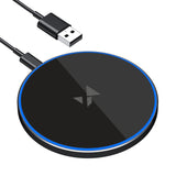 Wozinsky WLI-01Y 15W Qi induktiv oplader med USB-C-kabel - sort