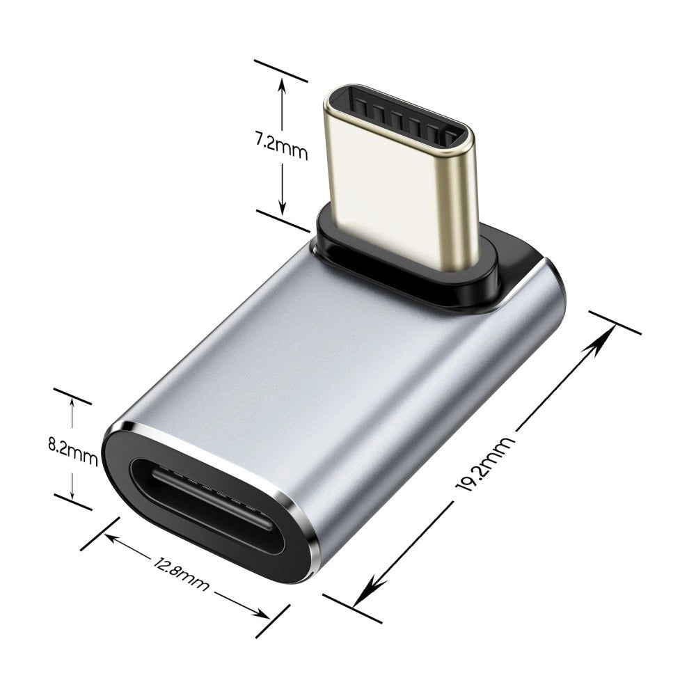 Tech-Protect Ultraboost AA02 USB-C vinklet adapter - Grå