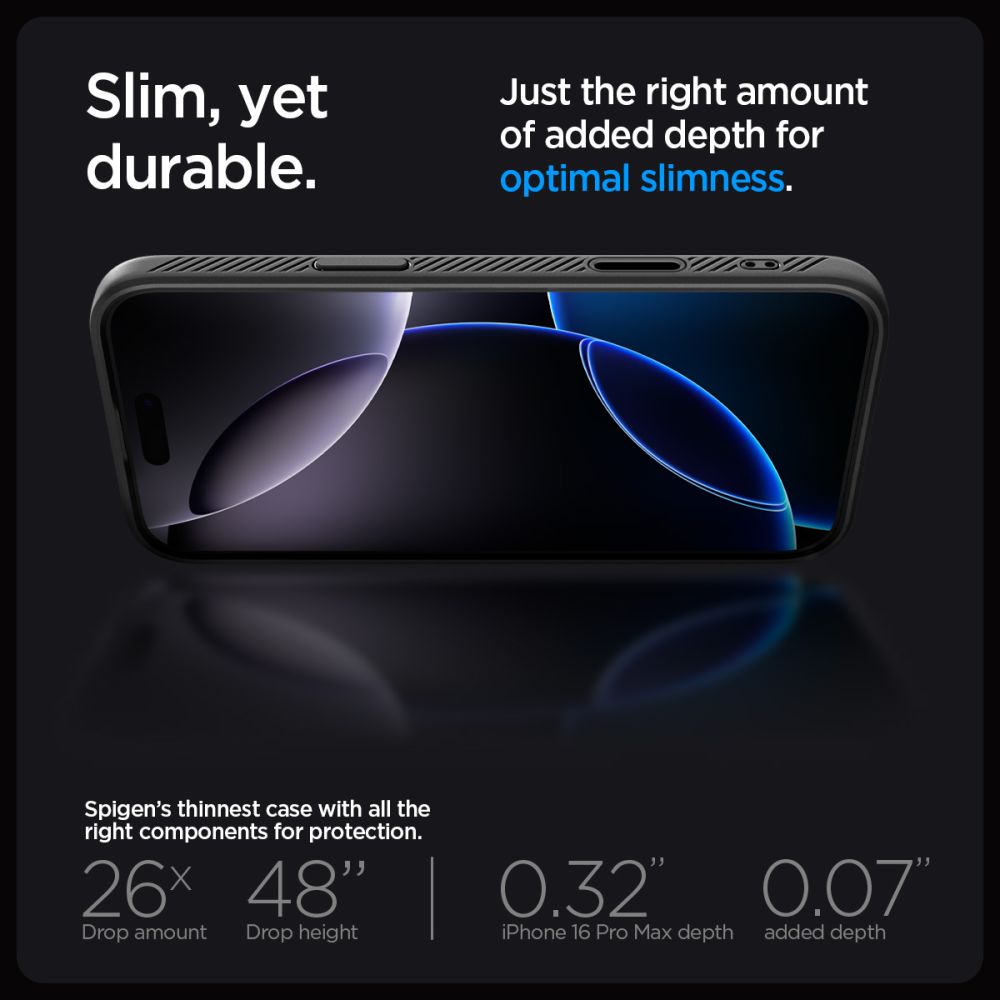 Spigen Liquid Air ”T” MagSafe Case for iPhone 16 Pro Max - Matte Black