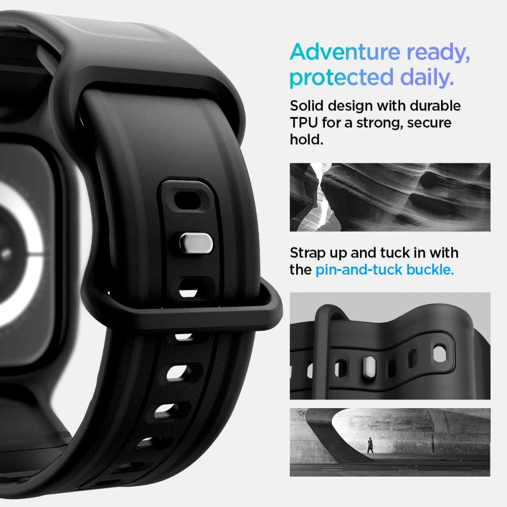 Spigen Vault Pro Strap til Apple Watch 42mm - Matte Black