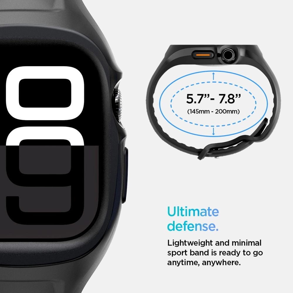 Spigen Liquid Air Pro Strap til Apple Watch 46mm - Matte Black