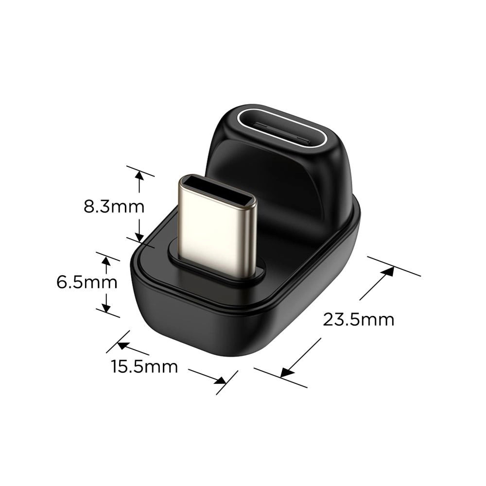 Tech-Protect Ultraboost AA04 USB-C vinklet adapter - sort
