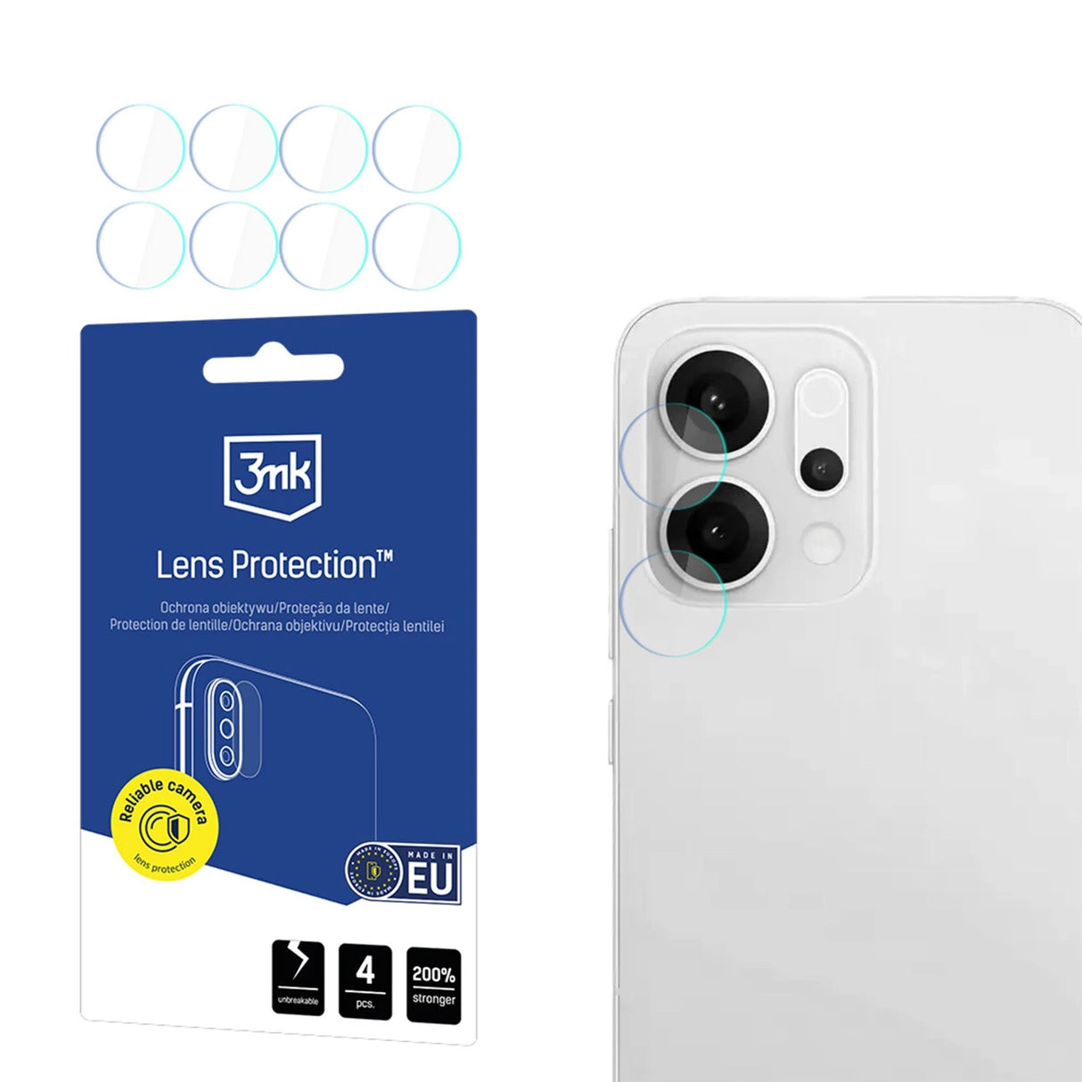 3mk Lens Protection Hybrid Glass til kamera objektiv på Oppo Reno 14