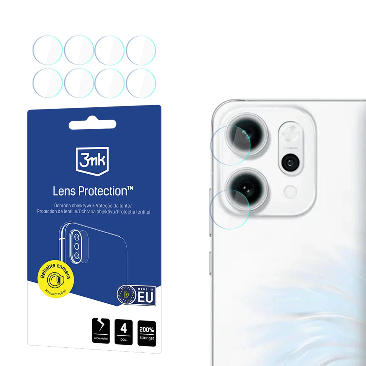 3mk Lens Protection Hybrid Glass til kamera objektiv på Oppo Reno 14 Pro