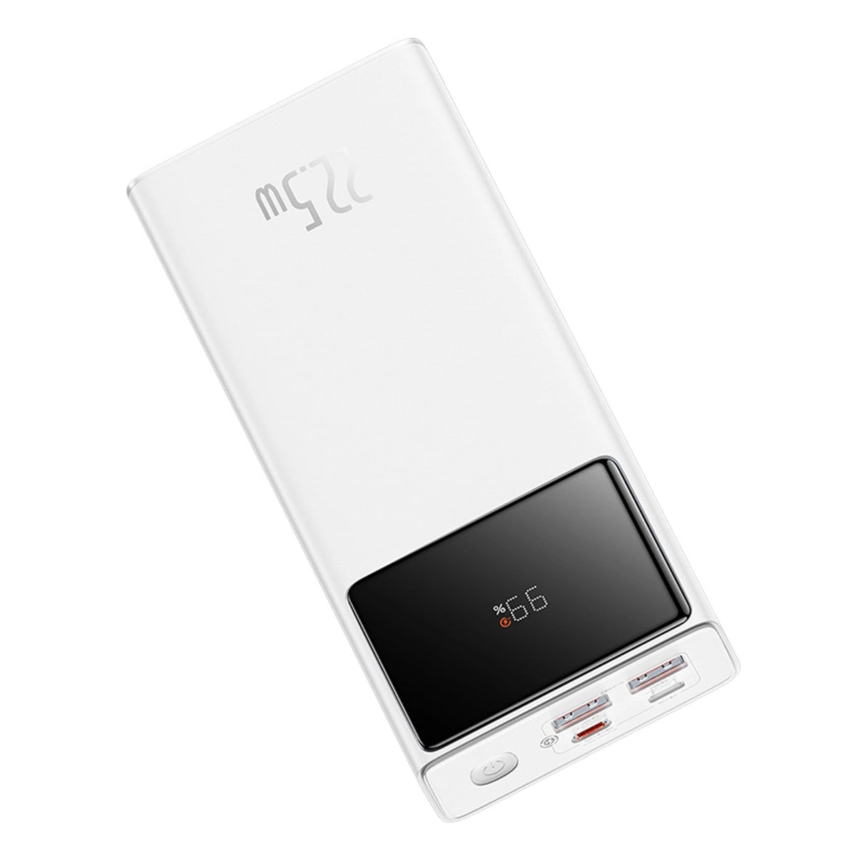 Baseus EnerFill FP41 30000mAh 22.5W Powerbank med Baseus Simple USB-A - USB-C 3A 30cm Kabel - Hvid