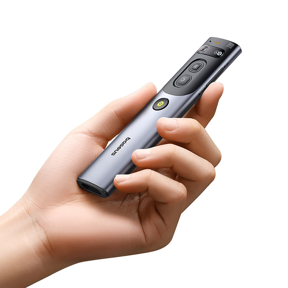 Baseus Orange Dot Laser Pointer med AI og automatisk oversættelse - Grå (med batteri)