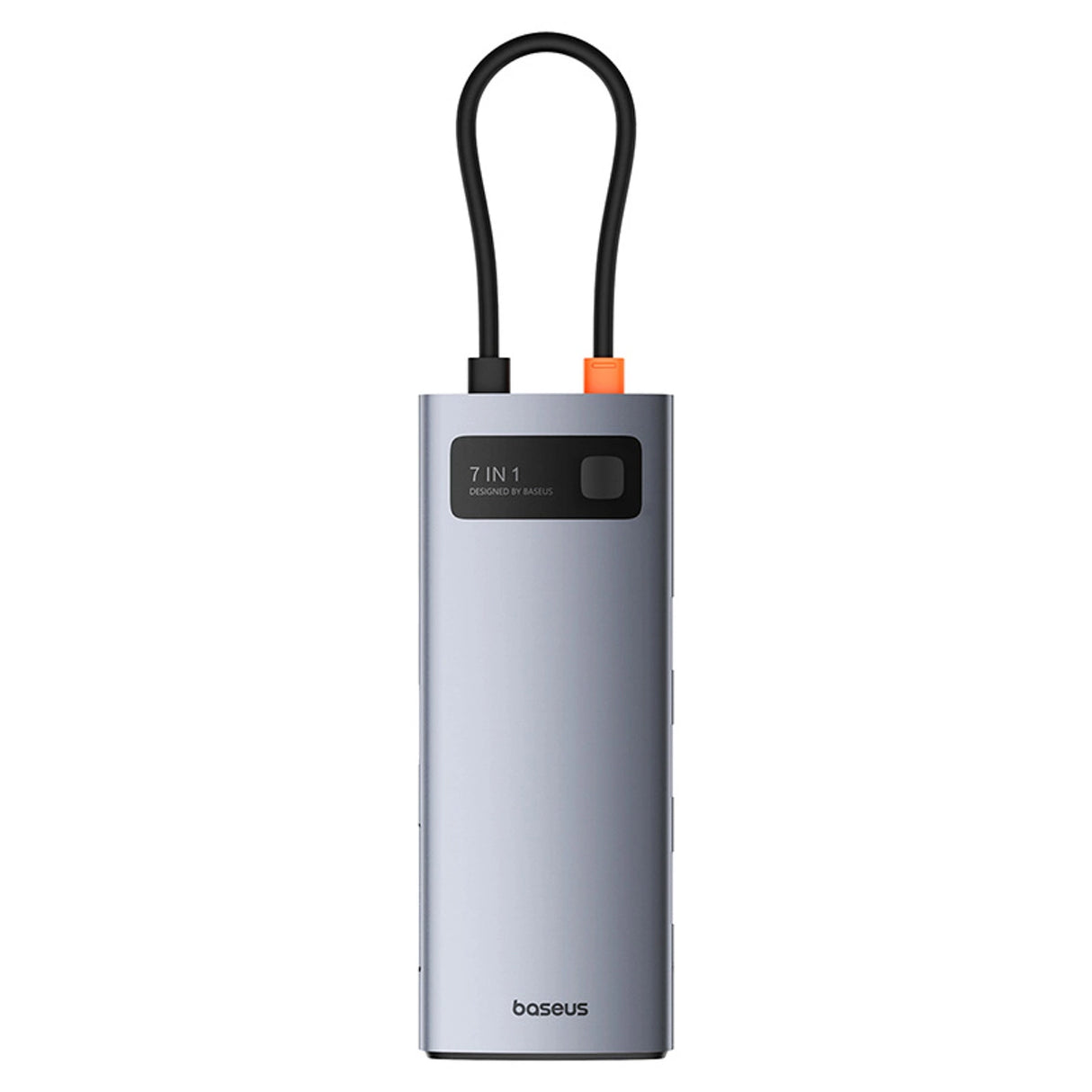 Baseus Metal Gleam 7in1 HDMI 4K 60Hz USB-C Hub / 3x USB 3.0 / USB-C PD / SD / microSD - Grå