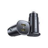 Baseus GoTrip 2 x USB-C 30W Biloplader - sort