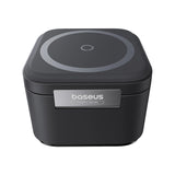Baseus MagPro 3in1 25W MagSafe kompatibel induktiv oplader til telefon og smartwatch - sort