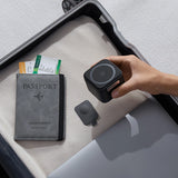 Baseus MagPro 3in1 25W MagSafe kompatibel induktiv oplader til telefon og smartwatch - sort