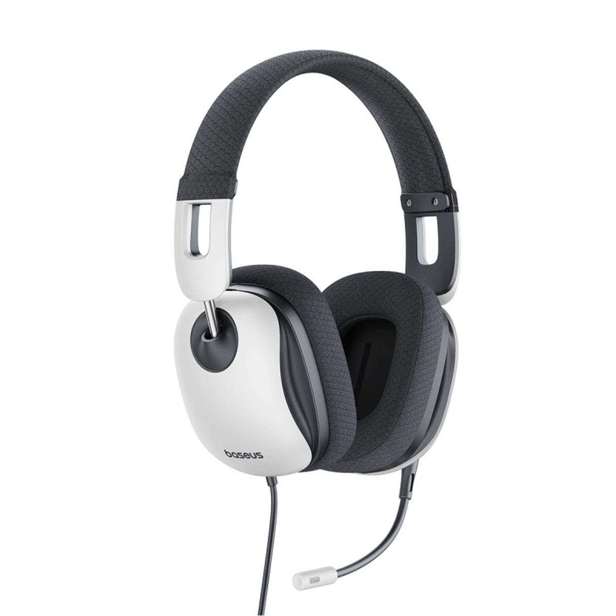 Baseus GoPlay 1 Max Gaming Wired Over-Ear Gaming Headphones - Hvid og sort