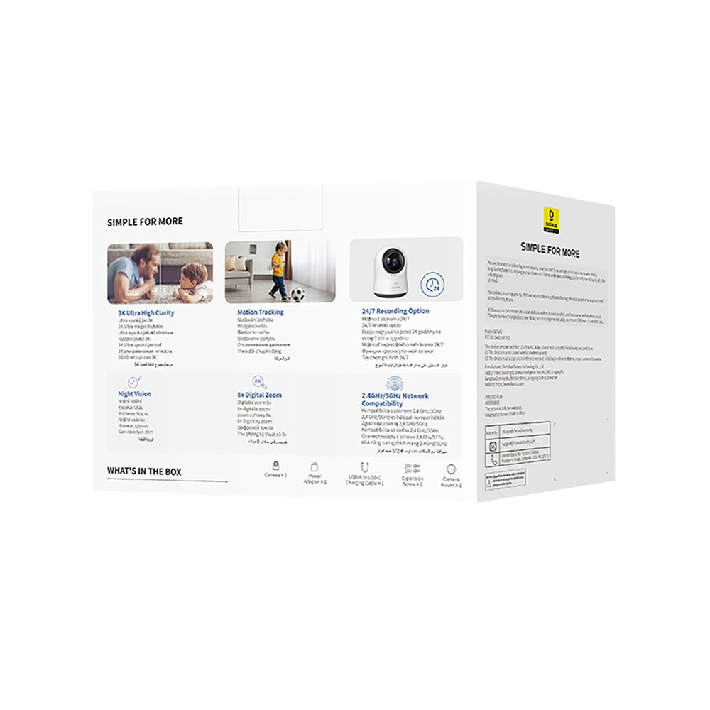 Baseus Security P1 Pro 3K Indoor Camera (EU Version) - White