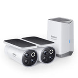 Baseus Security S1 Pro Dual 3K Outdoor Surveillance Kit (2 Cameras) – White