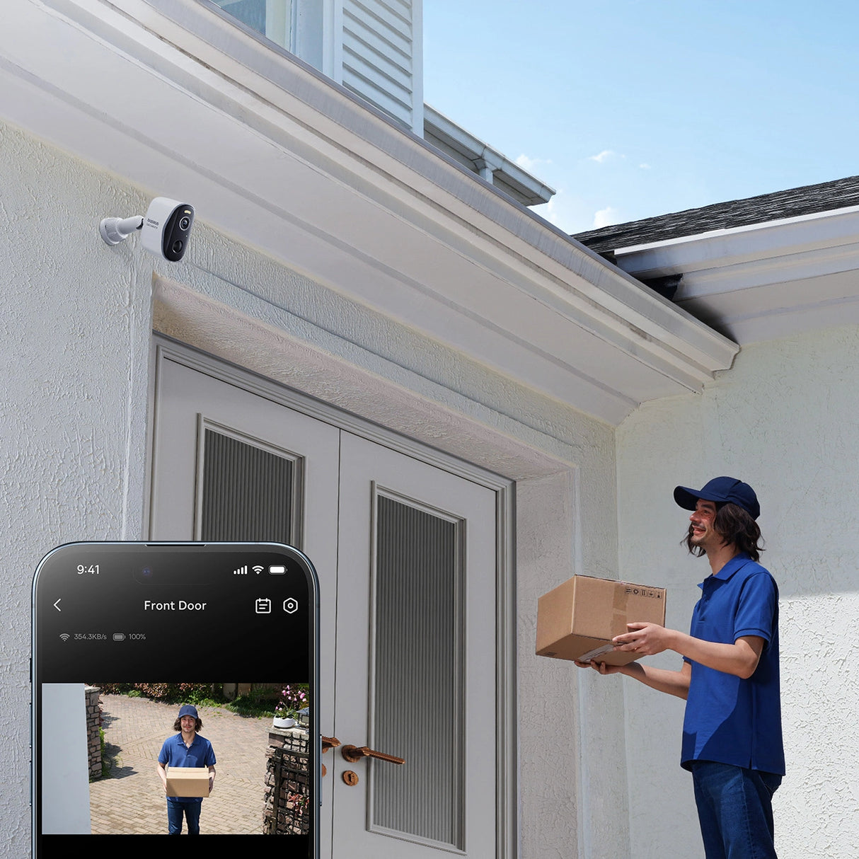 Baseus Security N1 2K Outdoor Monitoring Kit (2 kameraer)   Hvid