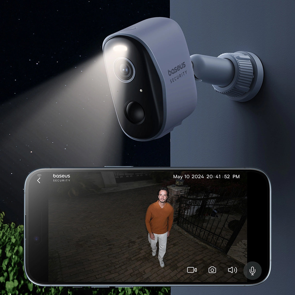 Baseus Security N1 2K Outdoor Monitoring Kit (2 kameraer)   Hvid