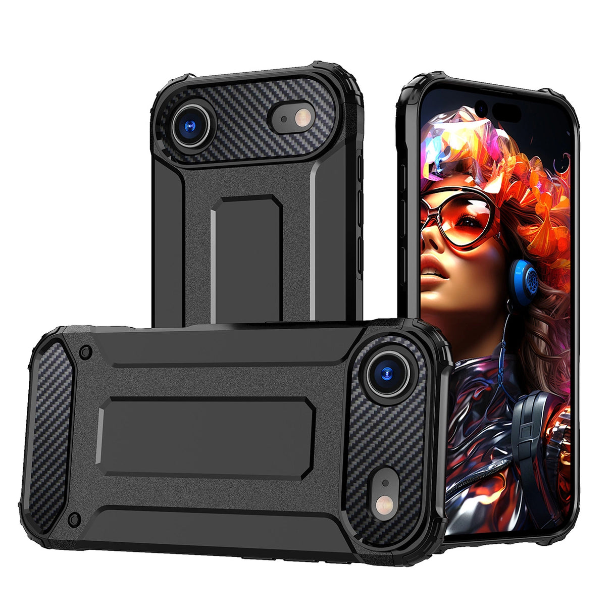 Hybrid Armor Case til iPhone 17 Air - sort