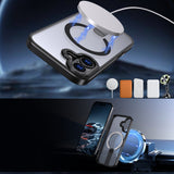 Hybrid Armor X-foder for iPhone 17 med MagSafe-kompatibel stand - sort