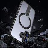Hybrid Armor X-foder for iPhone 17 med MagSafe-kompatibel stand - sort
