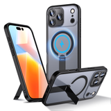 Hybrid Armor X-foder for iPhone 17 Pro med MagSafe-kompatibel stand - sort