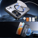 Hybrid Armor X-foder for iPhone 17 Pro med MagSafe-kompatibel stand - sort